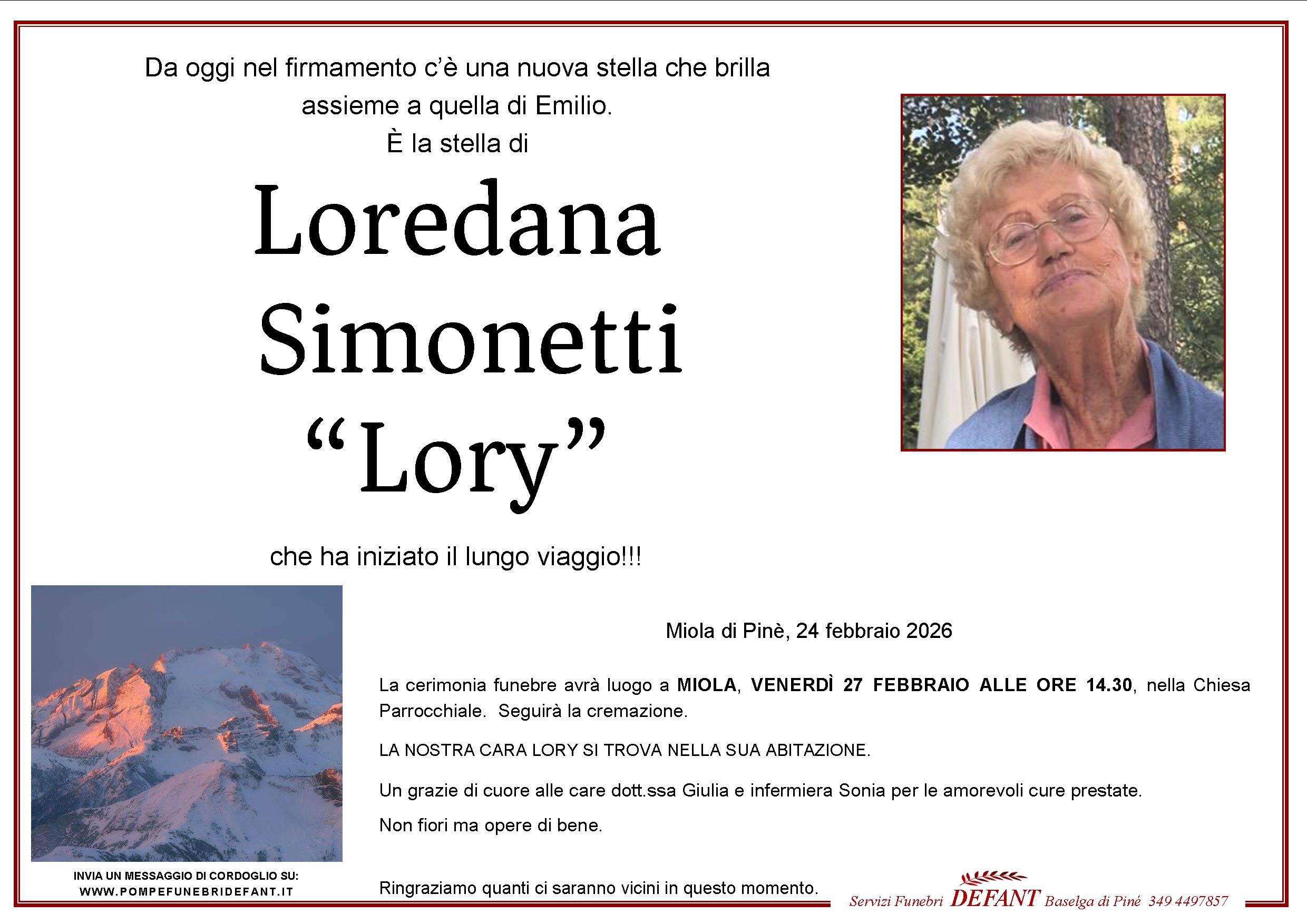 Loredana Simonetti Lory