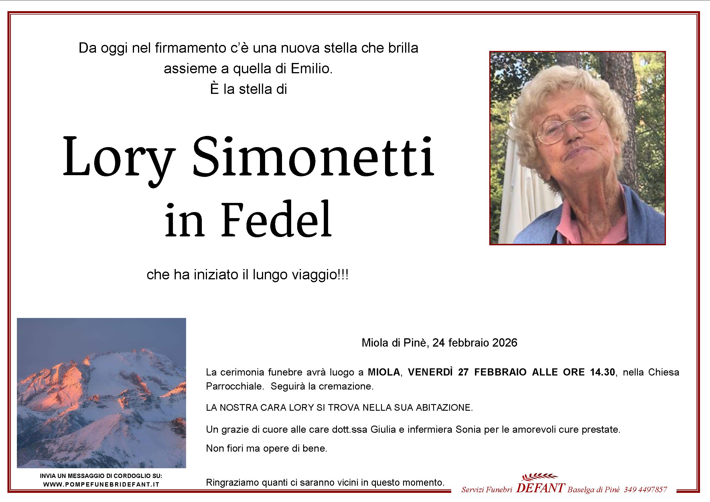 Lory Simonetti in Fedel